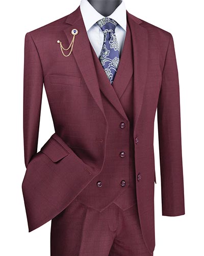 Burgundy-Vinci-3-Piece-Suit